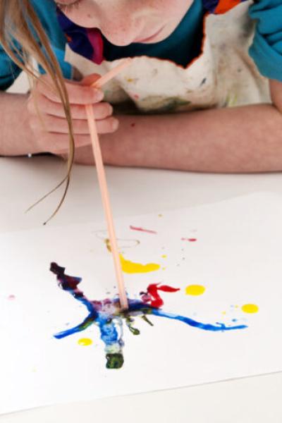 Straw Blow Painting