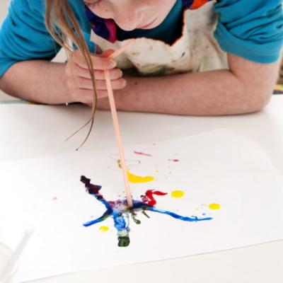 Straw Blow Painting